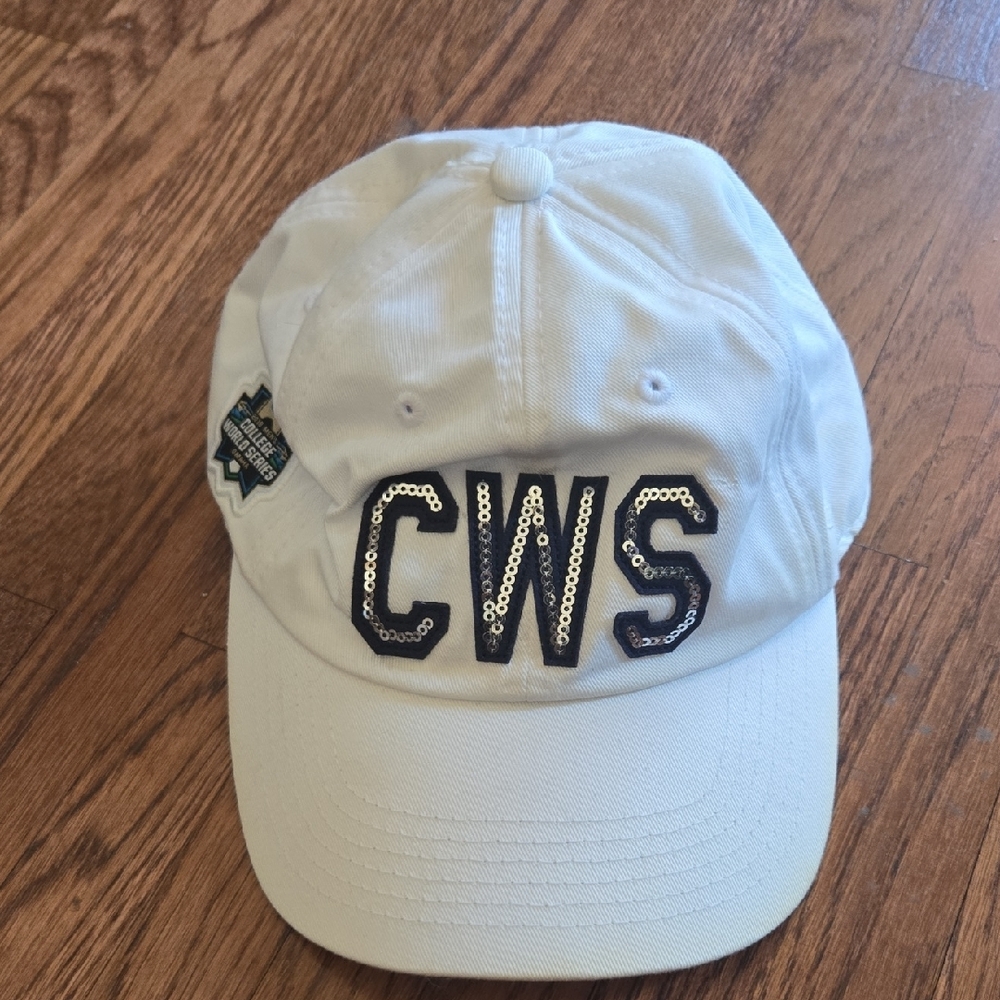 College World Series Sequined White Women's Cap